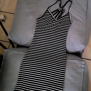 Striped tank top mini dress, 